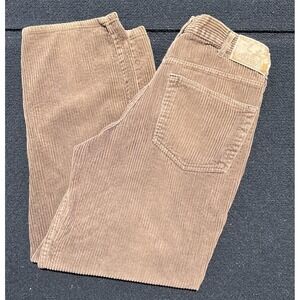 Vintage Route 66 Pants Mens 30 Brown Loose Fit Corduroy Straight Leg 5 Pocket